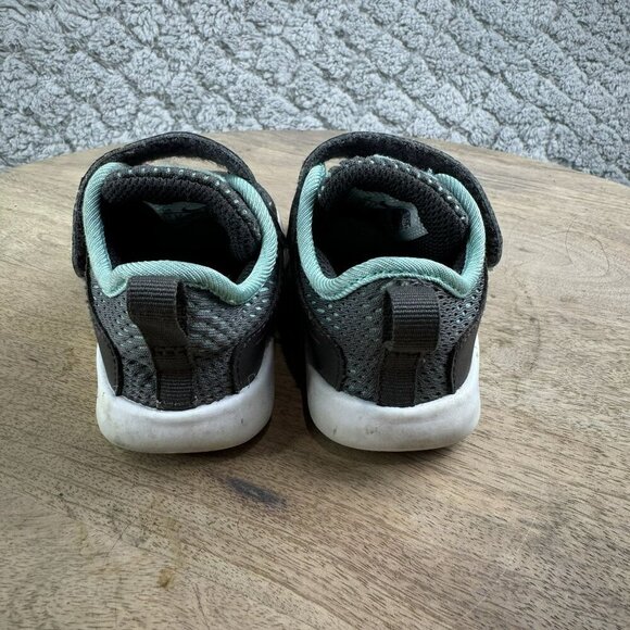 Nike Toddler Flex Contact 2 Size 5C Black & Teal Sneakers‎ With Strap Size 5C - Picture 3 of 7